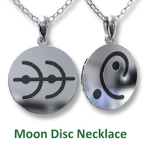 Collar de Luna - Collar con medallón grabado personalizado, collar con nombre en plata u oro, colgante con dije, regalo hecho a mano para él, joyería personalizada