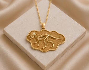 Pachycephalosaurus Fossil Pendant Necklace | 925 Sterling Silver | Prehistoric Fossil Design | Unique Science Lover Gift