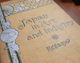 1893 ZELDZAAM boek over Japanse kunst en ambachten uit het Meiji-tijdperk met historische herkomst uit Chicago - Japan in kunst en industrie - Félix Régamey