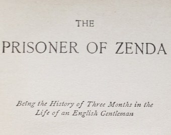 First American Edition - The Prisoner of Zenda - 1896, Henry Holt & Co.