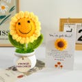 Crochet Sunflower in Pot - Cancer Care Gift, Chemo Care Package, Get Well Soon, Breast Cancer Support, You Got This Gift for Sick Friend product logo