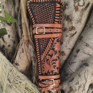 Cowboy Leather Mares Leg Rossi Ranch & Henry Hand Made Scabbard Holster