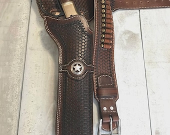 Handmade Leather Mare's Leg Holster with Belt Western Cowboy Rig henry axe .410 gauge chiappa mares leg