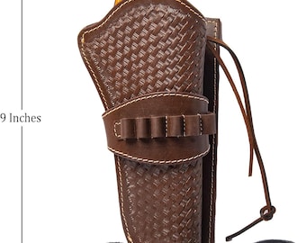 Handcrafted Leather Revolver Holster: Western Cowboy Style, Colt SAA, Ruger Vaquero