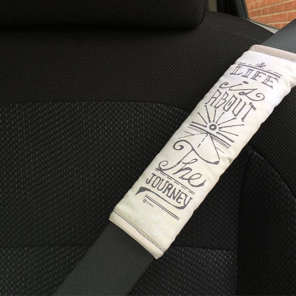 Hand Typography Seat Belt Cover
