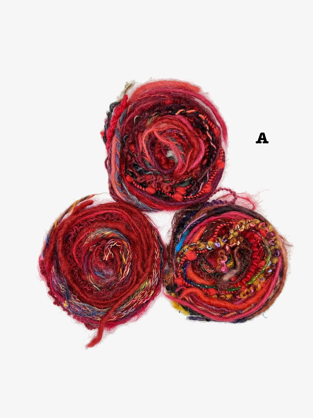 Redtoned, Wool and Mohair Yarn Sampler Wool Scraps Novelty Yarn