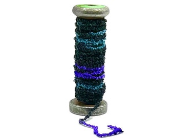 Handpainted yarn ~ Yarn multicolor ~ Novelty yarn ~ Fancy yarn ~ Needle Felting Supplies ~ WOBLK19