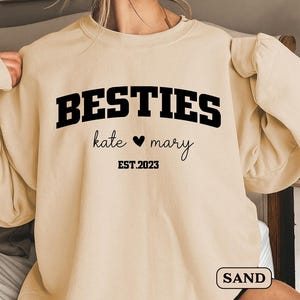 Custom Bestie Sweatshirt & Hoodie, Bestie Sweatshirt, Bestie Hoodie, Bestie Outfit, Matching Best Friend Shirts, Best Friend Sweatshirt