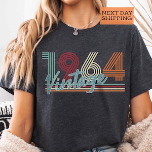 Vintage 1964 Shirt, Well Aged 1964 T-Shirt, 61st Birthday Shirt, Original Parts Shirt, 1964 Vintage Shirt, 1964 Retro Shirt, Retro Style Tee