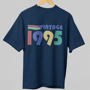 Vintage 1995 T-Shirt, 1995 Vintage Birthday Gift Tee, Retro Style, 30th Birthday Gift, Custom Year Shirt, 30th Birthday For Women And Men