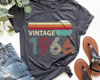 Vintage 1966 T-Shirt, 60th Birthday Gift