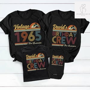 Vintage 1965 Shirt, Birthday Crew Shirts, Custom Birthday Trip Shirt, Retro Birthday Matching Tee, 60th Birthday Shirt, Birthday Party Shirt