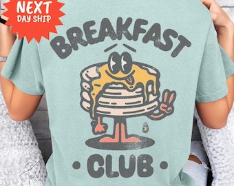 Comfort Colors® Breakfast Club Shirt, Aesthetic Bohemian Retro Vintage Oversized, Retro Graphic Tee, Grunge Hippie Boho Graphic Tee