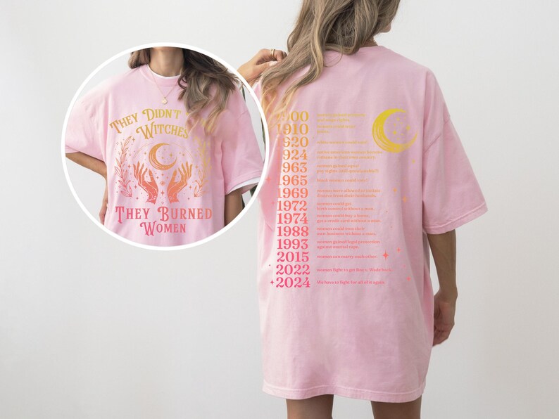 Feminist Witch Shirt, They Burned Women, Comfort Colors® image 4