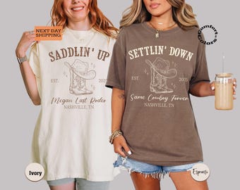 Custom Last Rodeo Bachelorette Party Shirts, Same Cowboy Forever