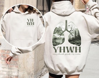 YHWH Lungs Christian Hoodie, Hebrew Name Of God, Faith Apparel