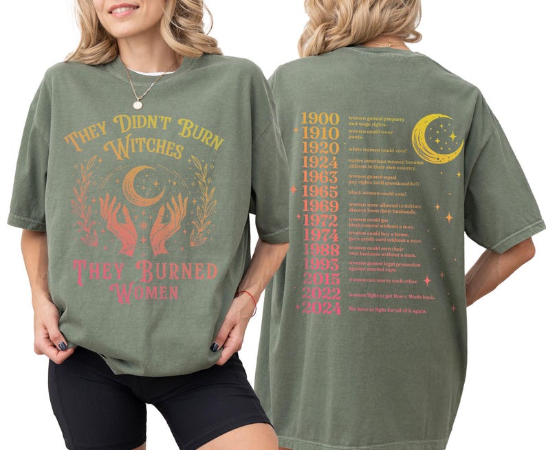 Feminist Witch Shirt, They Burned Women, Comfort Colors® image 2