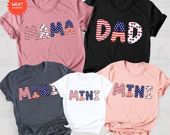Patriotic Family Matching Shirt, 4th of July American Flag Tee