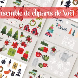 Cliparts de Noël à télécharger – Illustrations festives pour projets créatifs et décorations