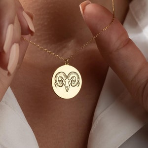 14k Gold Personalized Astrology Zodiac Necklace, Zodiac Symbols Pendant, Zodiac Symbols On Gold Plate, Xmas Gift, Birthday Gift, Taurus