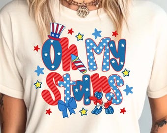 Oh My Stars shirt png, 4th of July Png, America Png, USA Png, USA 1776 Png, Stars stripes, Patriotic shirt Png, Independence day shirt png