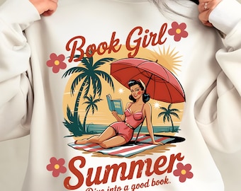 Boekenmeisje png, zomerboek png, sublimatie boekenwurm png, boekenliefhebber png, boekenliefhebber strand, boekenliefhebber, leesgrage grappige lezer, boekenachtig vakantieshirt png