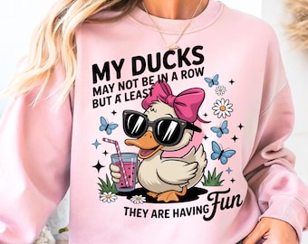 Funny Summer shirt PNG, My ducks may not be in a row but at least they are having fun Png, Adult Humour Png, Summer, Duck design shirt png