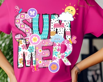 Preppy Summer PNG, Floral Summer PNG, Retro Summer Png, Beach Png, Hello Summer Png, Summer Checkered Png, Summer Brushstroke Png
