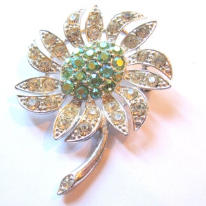Vintage SARAH COVENTRY Crystal &quot;Mountain Flower&quot; Brooch