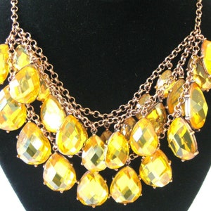 Joan Rivers 3 Row Faceted Drops 16&quot; Necklace w/3&quot; Extender, Champagne