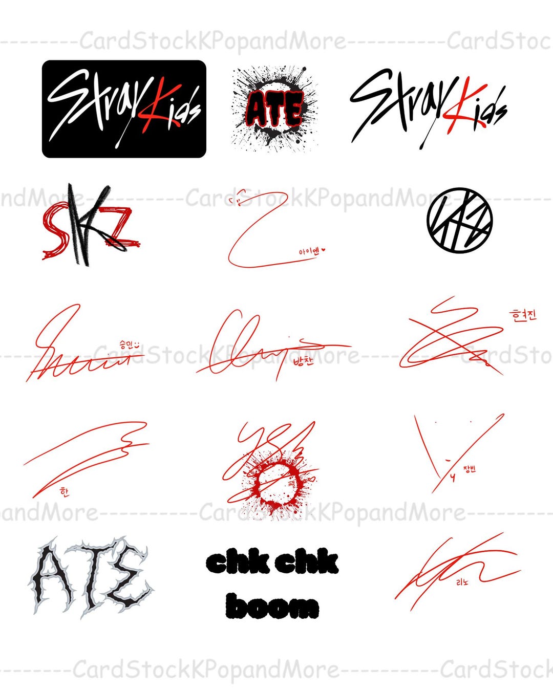 Stray Kids Member Inspired Signature Digital Download - Etsy