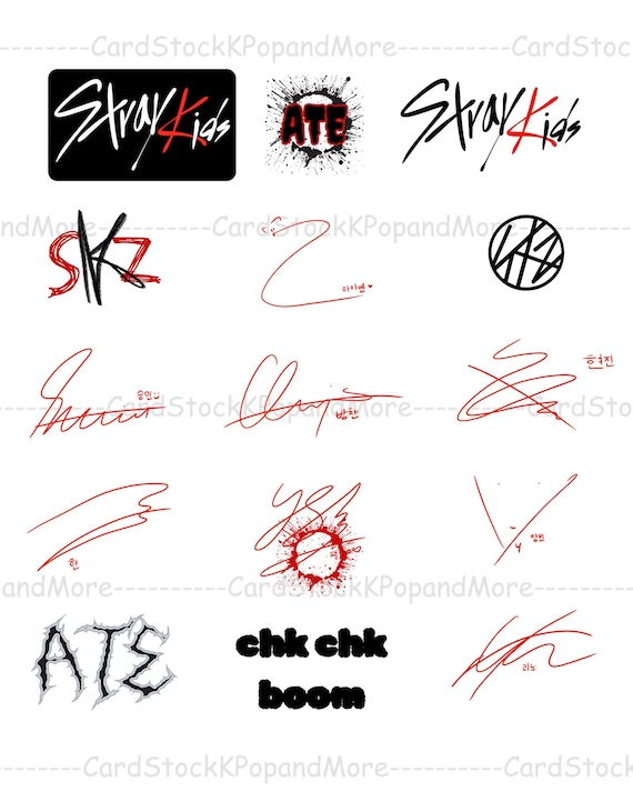 Stray Kids Member Inspired Signature Digital Download - Etsy