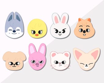 Cabezas de personajes de SKZOO