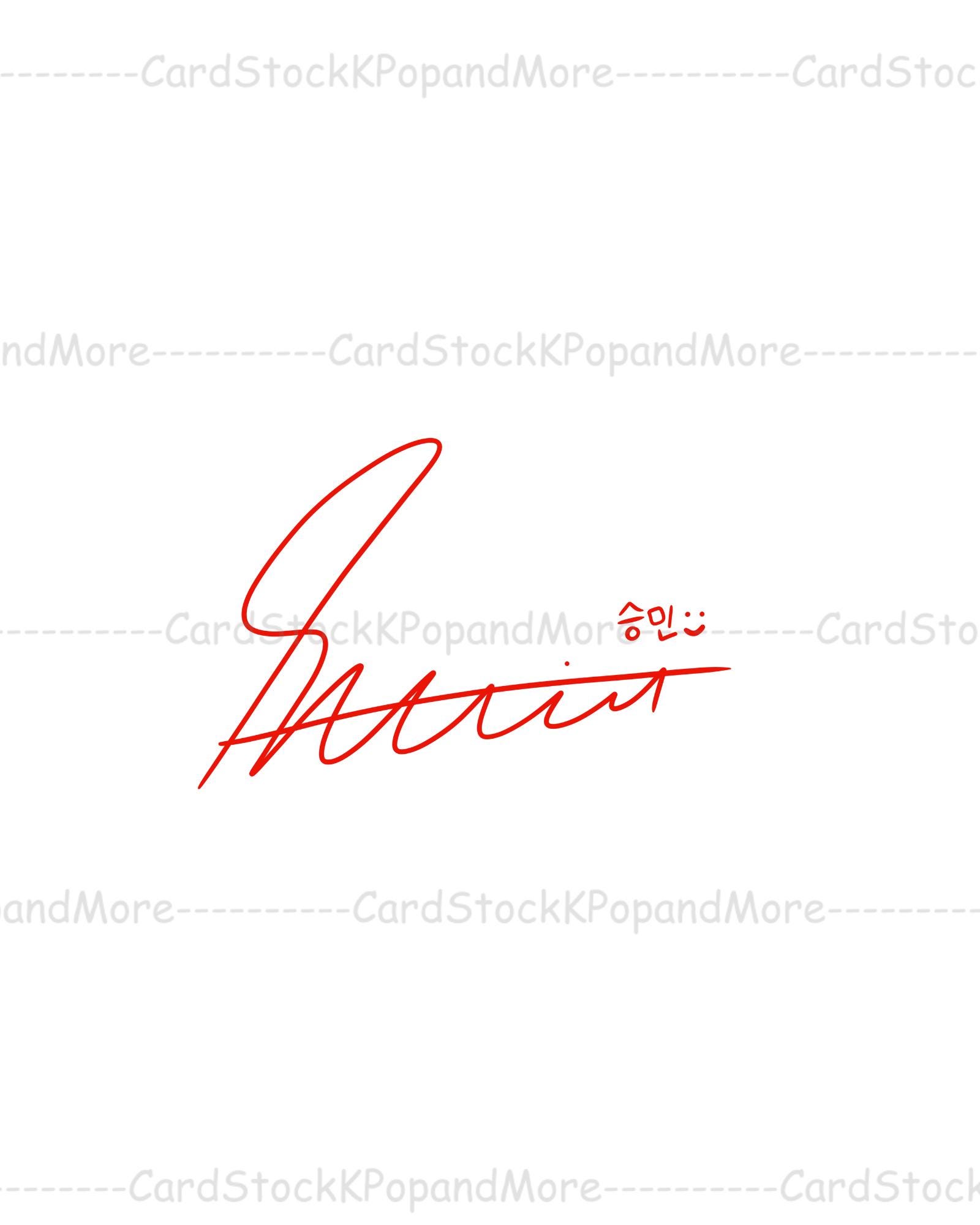 Stray Kids Member Inspired Signature Digital Download - Etsy
