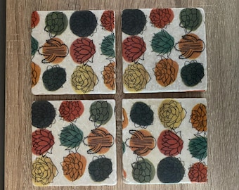 Succulents coaster set