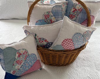 Little Heirloom Decorative Pastel Quilt Pillow