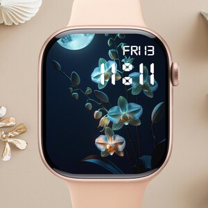 Quadrante Apple Watch floreale, sfondo per orologio, sfondo per Apple Watch da donna, download istantaneo del grazioso quadrante Apple Watch