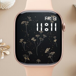 Quadrante Apple Watch floreale, sfondo per orologio, sfondo per Apple Watch da donna, download istantaneo del grazioso quadrante Apple Watch