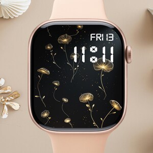 Quadrante Apple Watch floreale, sfondo per orologio, sfondo per Apple Watch da donna, download istantaneo del grazioso quadrante Apple Watch
