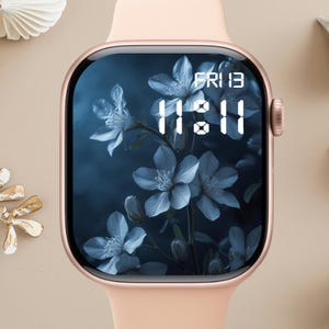 Quadrante Apple Watch floreale, sfondo per orologio, sfondo per Apple Watch da donna, download istantaneo del grazioso quadrante Apple Watch