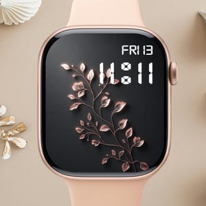 Quadrante Apple Watch floreale, sfondo per orologio, sfondo per Apple Watch da donna, download istantaneo del grazioso quadrante Apple Watch