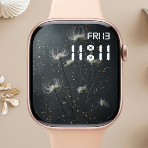 Quadrante Apple Watch floreale, sfondo per orologio, sfondo per Apple Watch da donna, download istantaneo del grazioso quadrante Apple Watch