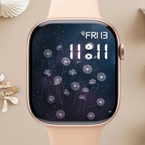 Quadrante Apple Watch floreale, sfondo per orologio, sfondo per Apple Watch da donna, download istantaneo del grazioso quadrante Apple Watch