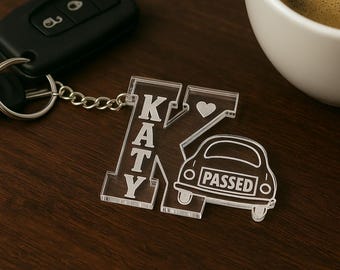 Personalised Congratulations On Passing Your Driving Test Keyring present