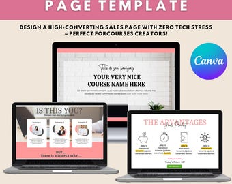 Editable Canva Sales Page Template for Coaches (Instant Download)