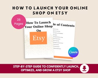Etsy-Shop-Startleitfaden für Anfänger: Arbeitsbuch zur Einrichtung des digitalen Produktverkaufs
