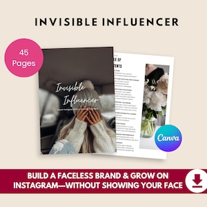 Invisible Influencer Guide | Faceless Instagram Growth & Monetization Blueprint | Digital Download