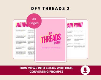200 Done for You Threads Posts, Social Media Content Pack with Reels and MRR