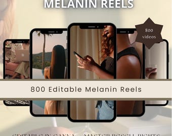 800 Melanin Reels-paket | Viralt videoinnehållspaket för Instagram, TikTok och mer