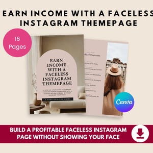 Faceless InstagramPassion Income Guide: Monetarisieren Theme Seite (PDF Download)